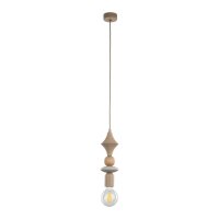 Dekorative H&auml;ngelampe Beige B:10 cm E27 Stahl Modern