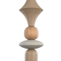 Dekorative Hängelampe Beige B:10 cm E27 Stahl Modern