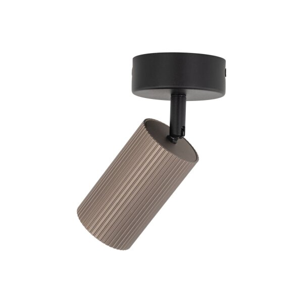 Deckenstrahler Braun Schwarz Metall B:15 cm GU10 Modern
