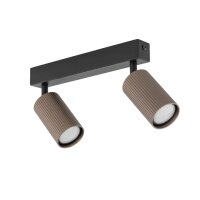 Deckenstrahler Braun Schwarz Metall 44 cm GU10 2-flmg