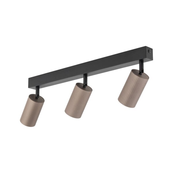 Deckenstrahler Braun Schwarz Metall 66 cm GU10 3-flmg