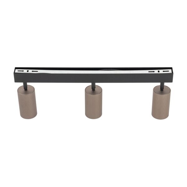 Deckenstrahler Braun Schwarz Metall 66 cm GU10 3-flmg