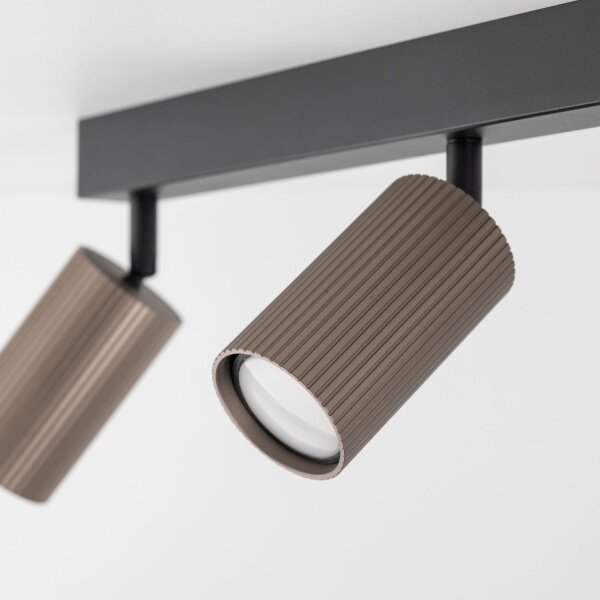 Deckenstrahler Braun Schwarz Metall 66 cm GU10 3-flmg