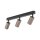 Deckenstrahler Braun Schwarz Metall 66 cm GU10 3-flmg
