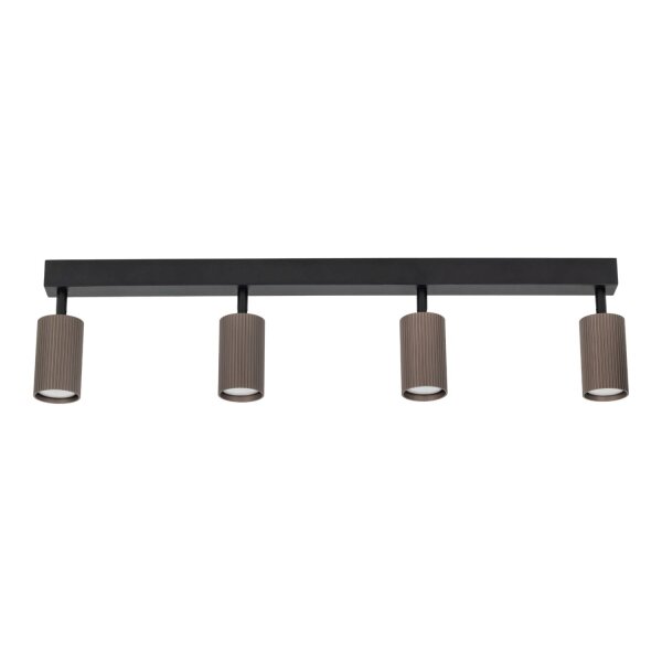 Deckenspot Braun Schwarz Metall 88 cm GU10 4-flmg