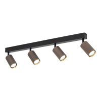 Deckenspot Braun Schwarz Metall 88 cm GU10 4-flmg