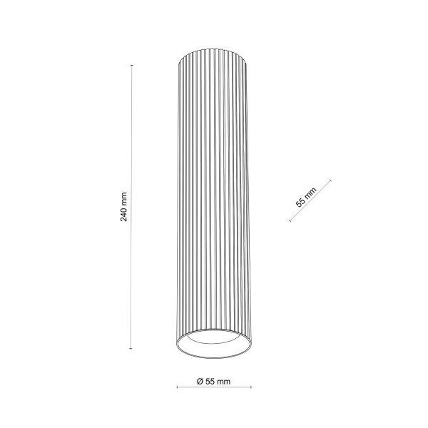 Aufbaustrahler Metall Braun GU10 B:5,5 cm Modern
