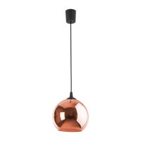 Pendelleuchte Glas in Kupfer Ø25 cm Schwarz E27...