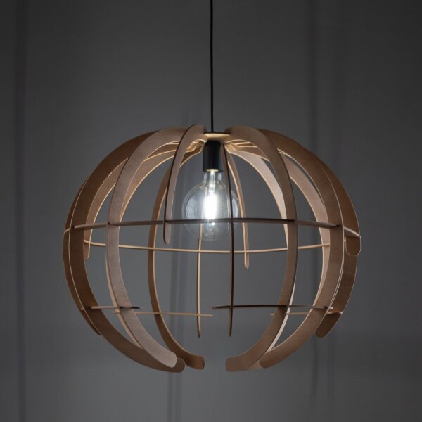 Pendelleuchte Holz Natur Frame E27 B:63 cm wohnlich