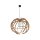 Pendelleuchte Holz Natur Frame E27 B:63 cm wohnlich