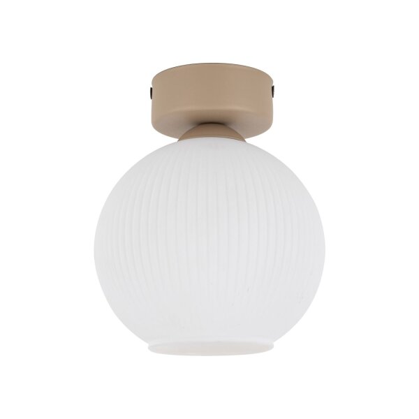 Deckenleuchte Glaskugel blendarm Beige L:15 cm E14