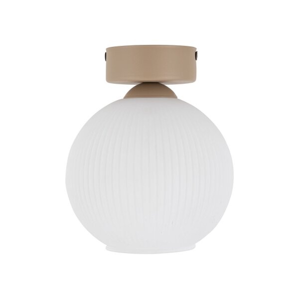 Deckenleuchte Glaskugel blendarm Beige L:15 cm E14