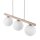 Pendelleuchte Beige 3-flmg65 cm Metall E14 Glas Weiß