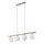 Hängelampe Beige 4-flammig 95 cm Metall E14 Glas Weiß