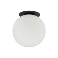 Deckenleuchte Schwarz &Oslash;10 cm G9 Glas blendarm
