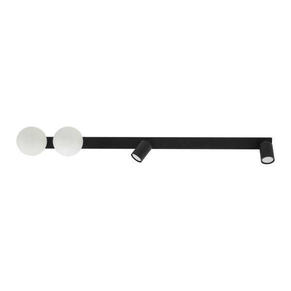 Deckenleuchte Schwarz 112 cm GU10 Metall Glas flexibel