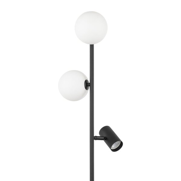 Stehlampe Schwarz 152 cm GU10 G9 Metall Glas flexibel