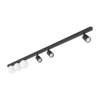 Deckenleuchte Schwarz Wei&szlig; Metall Glas 159 cm GU10 G9