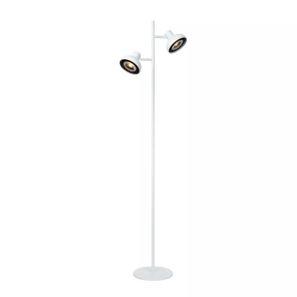 Stehleuchte Weiß schwenkbar GU10 2-flammig H:138 cm