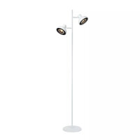 Stehleuchte Wei&szlig; schwenkbar GU10 2-flammig H:138 cm