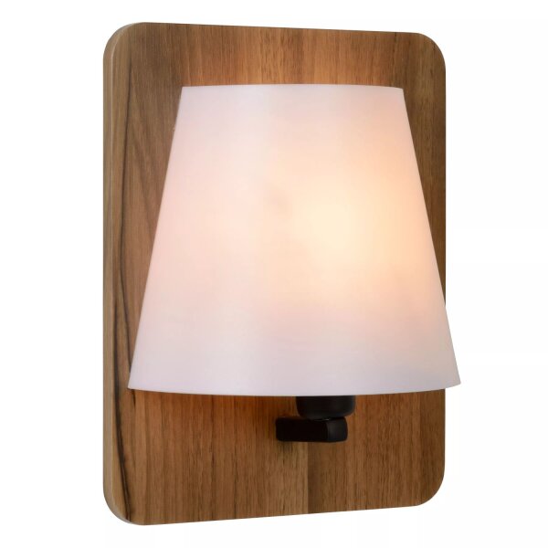 Wandlampe Holz Natur blendarm E14 25 cm Skandinavisch