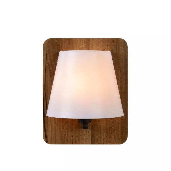Wandlampe Holz Natur blendarm E14 25 cm Skandinavisch