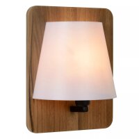 Wandlampe Holz Natur blendarm E14 25 cm Skandinavisch