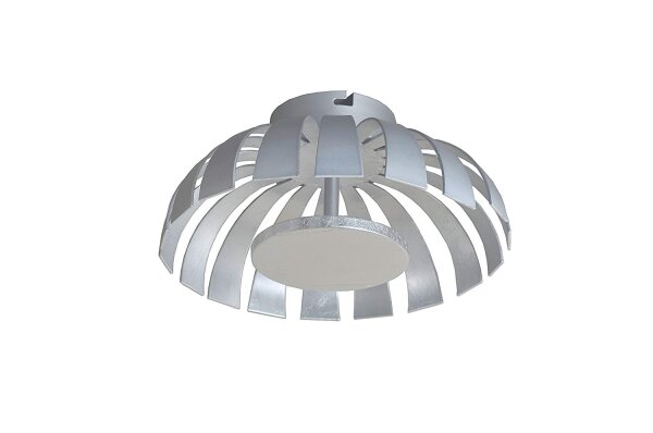 Plafonnier LED argent 1100lm rond 26cm FLARE