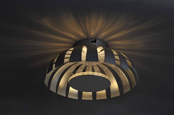 Plafonnier LED argent 1100lm rond 26cm FLARE