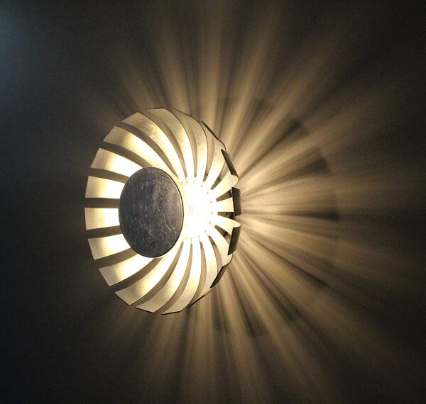 Plafonnier LED argent 1100lm rond 26cm FLARE