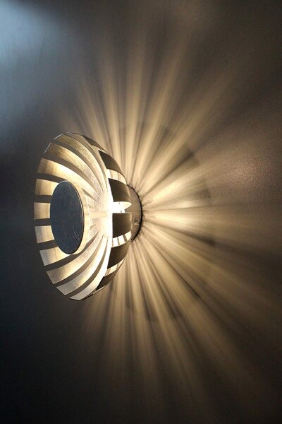 Plafonnier LED argent 1100lm rond 26cm FLARE