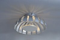 Plafonnier LED argent 1100lm rond 26cm FLARE