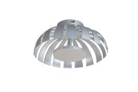 Plafonnier LED argent 1100lm rond 26cm FLARE