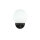 Lampe de salle de bain murale IP44 Noir Blanc Abat-jour en verre TOHO