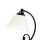 Lampe de table rustique DOROTHEA H:21cm Verre albâtre