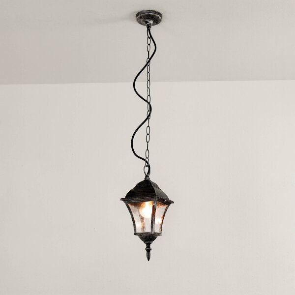 Suspension dextérieur Argent antique résistant à la pluie TOSCANA