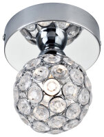 Petite lampe de plafond ronde cristal Ø 9,5 cm en...