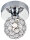 Petite lampe de plafond ronde cristal &Oslash; 9,5 cm en chrome
