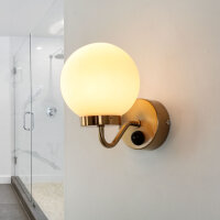 Lampe de salle de bain IP44 avec interrupteur en laiton...