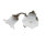 Applique murale Blanc Abat-jour en verre Laiton véritable Ricciolo