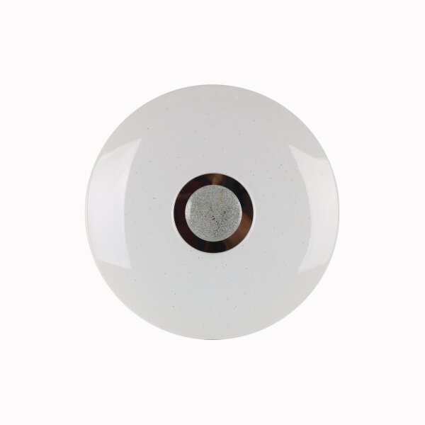 LED Deckenleuchte Metall Weiß Ø30 cm Kunststoff