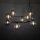 Pendelleuchte Glas Bernstein 62 cm G9 Stahl Rondell