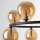 Pendelleuchte Glas Bernstein 62 cm G9 Stahl Rondell