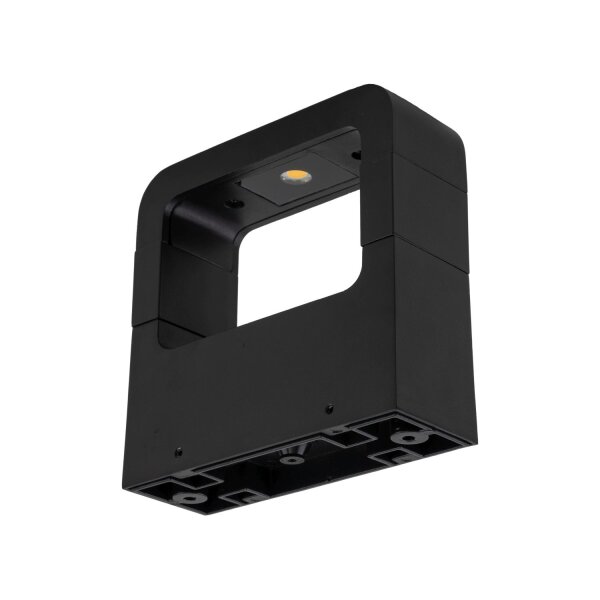 LED Wandleuchte skandinavisch Glas Schwarz H:5,5 cm