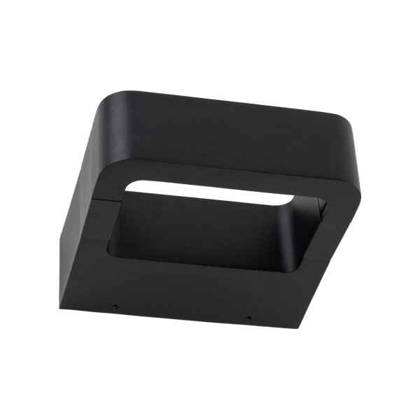 LED Wandleuchte skandinavisch Glas Schwarz H:5,5 cm