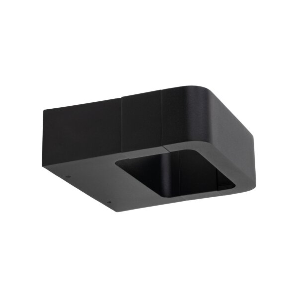 LED Wandleuchte skandinavisch Glas Schwarz H:5,5 cm