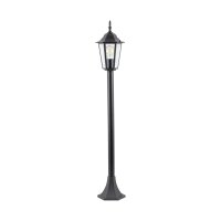 Wegeleuchte Glas modern H:98 cm Transparent E27 Schwarz