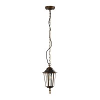 Außenlampe Glas Schwarz Gold Vintage E27 IP44 17,5 cm