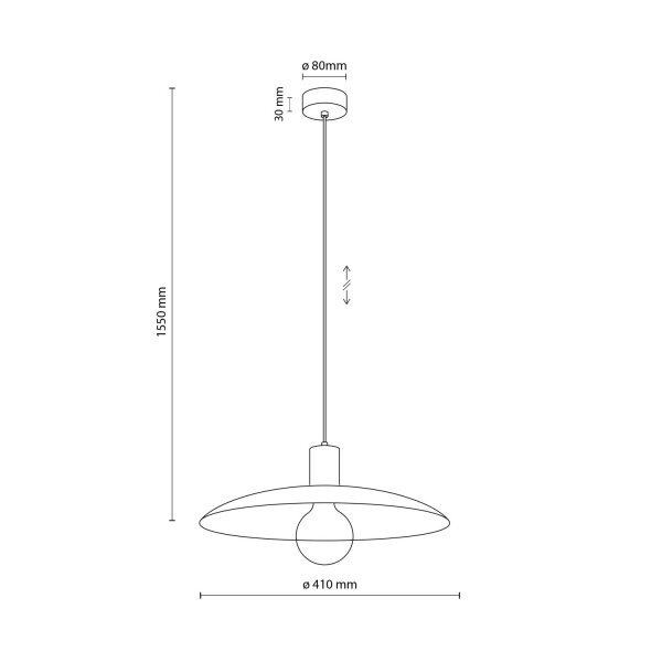 Pendelleuchte Braun Metall B:41 cm E27 skandinavisch