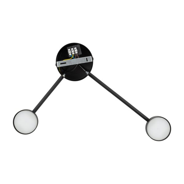 Wandleuchte Schwarz B:52 cm GX53 modern Stahl 2-flammig